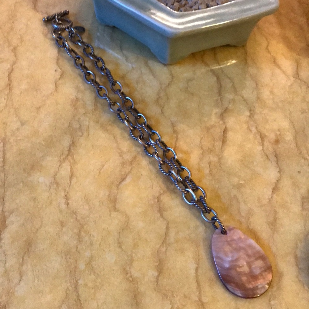 Vintage 925 EXEX mop necklace - Picture 6 of 6